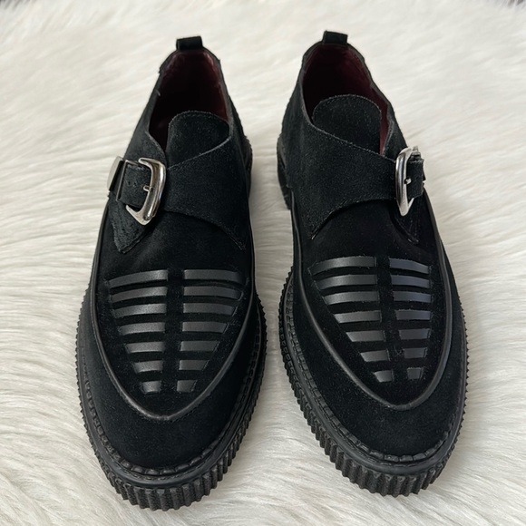 House Of Hounds Cooper Creepers Black Suede Leather 41 - Picture 3 of 16